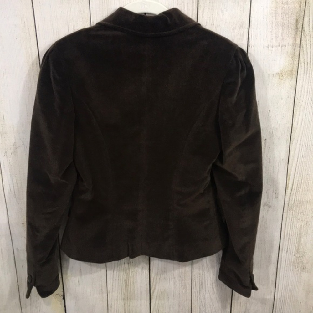 Ralph Lauren Brown Velvet Fitted Classic Blazer - Picture 5 of 8